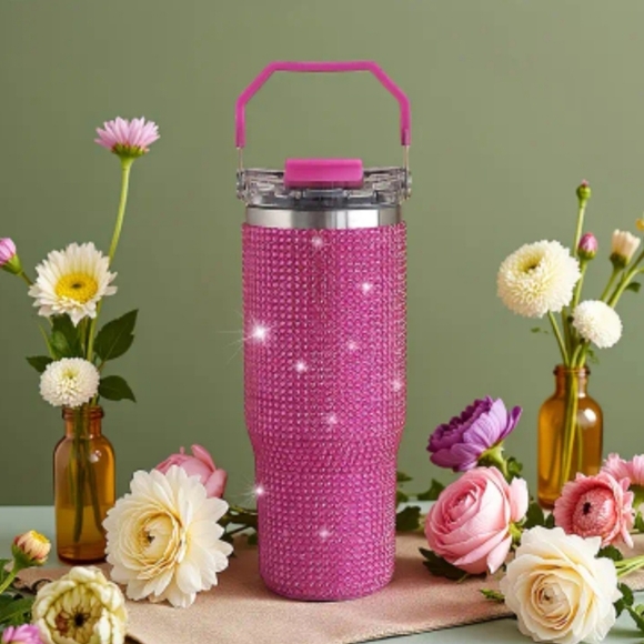Other - Pink Rhinestone 30oz Tumbler